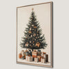 Festive Christmas Tree with Presents Canvas Print Decor
