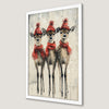 Festive Deer Trio Art Poster for Christmas Cheer