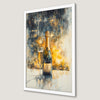 Festive Fireworks Art Poster: Champagne Celebration for Your Walls
