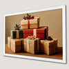 Festive Gift Boxes Art Poster for Holiday Cheer