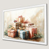 Festive Gift Boxes Art Poster - Holiday Wall Decor