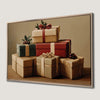 Festive Gift Boxes Canvas Print Holiday Decor
