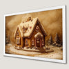 Festive Gingerbread House Art Poster for Christmas Cheer
