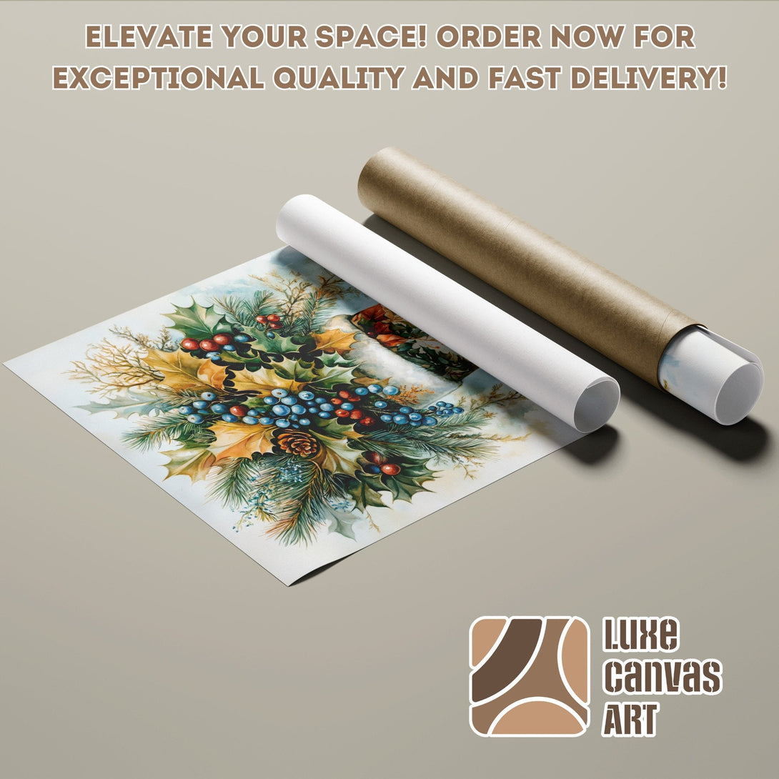 Poster Roll featuring a watercolor botanical design with a warm, earthy color palette. Order yours today!