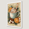 Festive Hot Chocolate Art Poster for Christmas Decor