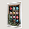 Festive Ornaments Art Poster for Christmas Cheer