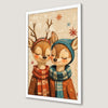Festive Reindeer Art Poster for Christmas Cheer