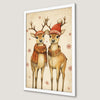 Festive Reindeer Art Poster for Christmas Cheer