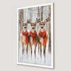 Festive Reindeer Art Poster | Winter Wonderland Decor