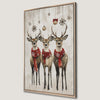 Festive Reindeer Trio Winter Animal Canvas Print