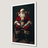 Festive Santa Claus Armchair Art Poster for Holiday Cheer
