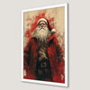 Festive Santa Claus Art Poster for Holiday Cheer