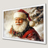 Festive Santa Claus Art Poster for Holiday Cheer