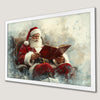 Festive Santa Claus Art Poster for Holiday Decor