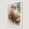 Festive Santa Claus Portrait Art Poster for Holiday Decor
