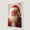 Festive Santa Claus Portrait Art Poster for Holiday Decor