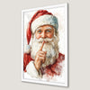 Festive Santa Claus Watercolor Art Poster for Holiday Decor