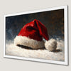 Festive Santa Hat Art Poster - Cozy Christmas Wall Decor