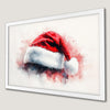Festive Santa Hat Art Poster for Christmas Decor