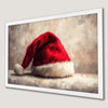 Festive Santa Hat Art Poster for Holiday Cheer