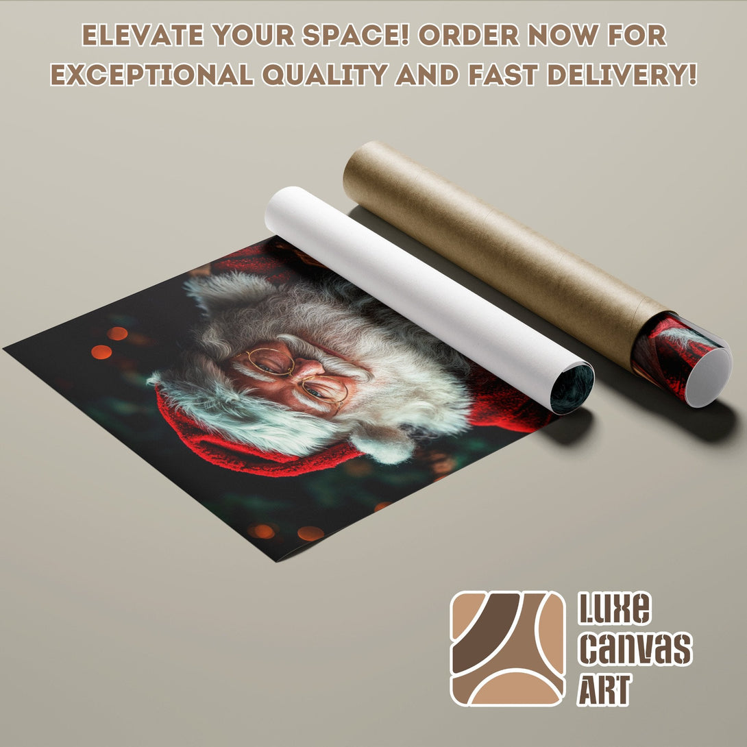 Santa Claus Poster Roll, festive art with red and green accents. Order yours today!