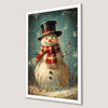 Festive Snowman Art Poster - Holiday Home Decor