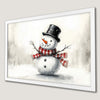 Festive Snowman Art Poster | Winter Holiday Wall Decor