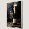 Festive Sparkling Wine Canvas Print for New Year's Home Decor