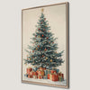 Festive Tree with Wrapped Presents Canvas Print for Christmas