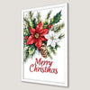 Festive Watercolor Floral Art Poster for Christmas Decor