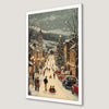Festive Winter Street Art Poster for Holiday Decor