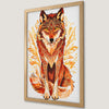 Fiery Wolf Art Poster - Bohemian Spirit for Your Walls