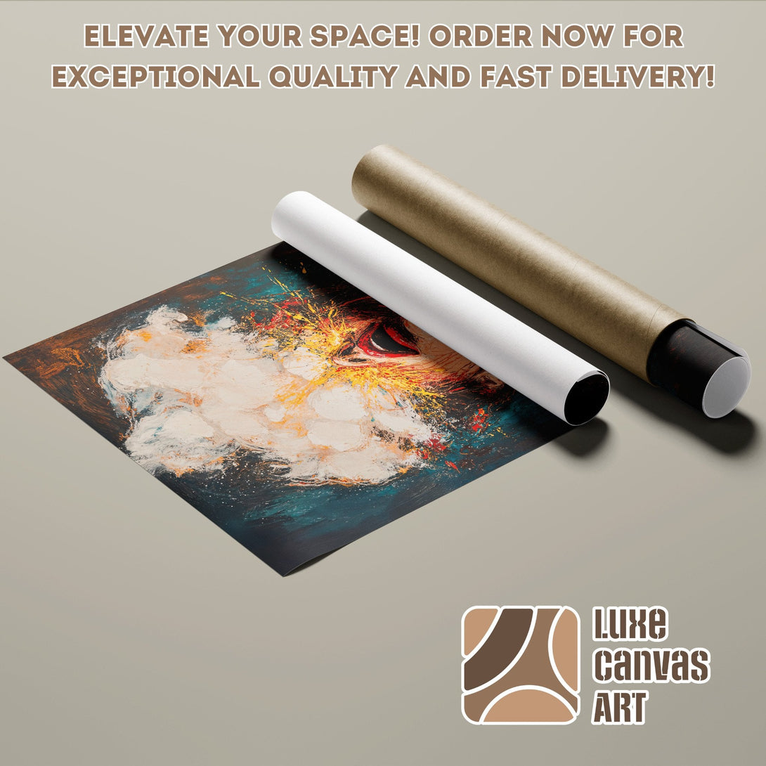 Abstract art Poster Roll, vibrant colors, modern style, perfect for home decor.