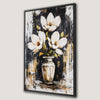 Floral Artwork Canvas Print Featuring Big White Flowers