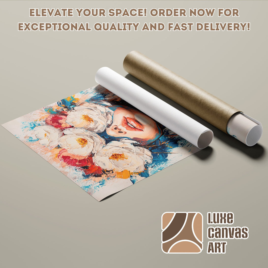 Poster Roll of floral art, vibrant colors, and expressive brushstrokes. Elevate your space with this stunning poster!