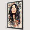 Floral Beauty Portrait Art Poster - Elegant Wall Decor