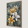 Floral Bouquet of Lilies and Green Leaves Canvas Print