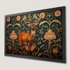 Floral Deer Antlers Art Poster | Elegant Wildlife Decor