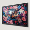 Floral Disco Ball Art Poster - Modern Wall Decor for Her