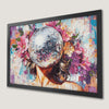 Floral Disco Ball Art Poster - Vibrant Wall Decor