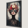 Floral Eyes Woman Art Poster - Gothic and Macabre Wall Decor