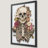 Floral Gothic Skull Art Poster - Dark Botanical Decor