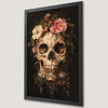 Floral Skull Art Poster - Gothic Elegance for Your Walls