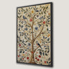 Floral Tree and Bird Canvas Print with Boho Flair