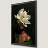 Floral Woman Portrait Art Poster for Modern Home Decor