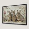 Fluffy Bunny and Spring Wildflowers Canvas Print Art