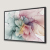 Fluid Art Canvas Print in Pastel Green and Pink