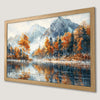 Foggy Lake Autumn Mountains Art Poster - Landscape Wall Decor
