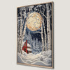 Forest Moonlit Cabin Snowy Canvas Print Winter Art