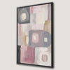 Framed Abstract Canvas Print in Pink, Grey and Beige Tones